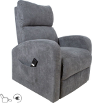Recliner armchair BARNY with electric lifting mechanism, grey