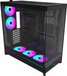 Montech HS02 PRO PC-Geh&auml;use, Midi Tower, ATX, Tempered Glass, ARGB - schwarz