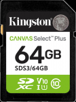 KIN Kingston 64GB SDXC Canvas Select Plus Gen3 100MB/s C10 UHS-I U1 V10