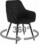 Leobert Krzesło NANA360 - black velvet / black legs x 1