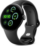 Google Pixel Watch 4 - 41 mm - matte black aluminum - smart clock with active band - fluoroelastomer with soft touch layer - obsidian - band size: L - 32 GB - UWB, NFC, Bluetooth, Wi-Fi 6 - 31 g