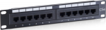 Equip 10" Patchpanel 12xRJ45 Cat5e UTP 1U 100MHz RAL9005