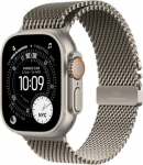 Apple Watch Ultra 3 GPS + Cellular, envelope 49 mm z titanium in natural color, Milanese bracelet made of titanium in natural color - size M