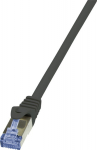 LogiLink kat.6a S/FTP 0.25m black gold-plated ends - kabel LogiLink S/FTP kat.6A/7 0.25m czarny