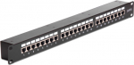 DELOCK 19" Patchpanel 24-Port Cat6 shielded black