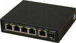 SFG64F1WP PULSAR Switch PoE 6-portowy Gigabit Ethernet 4xPoE+ 1xRJ45 1xSFP 60W no power supply