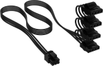 Corsair Kabel, Type 4, PATA Power Connectors, 450mm, 550mm, 650mm, 750mm, individually wrapped - schwarz