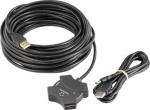 Renkforce RF-6270930 USB-Hub USB-A USB 2.0 480 MBit/s with built-in repeater Black