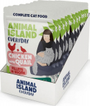 ANIMAL ISLAND Chicken with quail Fillets in broth - wet cat food - 12x85g