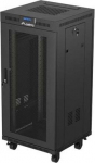 Lanberg Standing rack installation cabinet 19" 24U 600x600 black perforated door LCD (Flat pack) V2