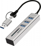 Logilink Hub 3xUSB3.0 z Memory card reader