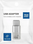 Adapter USB Bluestar USB-C - MicroUSB Silver