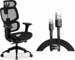 Office chair SENSE7 NOBU black + kabel usb