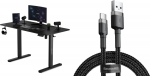 Desk SENSE7 elektryczne Nojo 120x60 cm Black + kabel usb