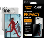 CARE by PanzerGlass - 3-i-1 Privacy package - mobile phone protection - plast - transparent - med screen- och lens cover - for Apple iPhone Duo