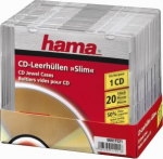 Hama PUDEŁKO SLIM NA BOARD CD, 20 SZT., TRANSPARENT