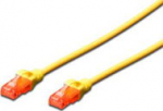 Digitus CAT 6 U-UTP PATCH CABLE CU. PVC, LENGTH 0.25M COLOR YELLOW
