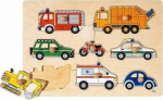 Goki Pyzzle with handles - Vehicles (221591)