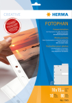 Herma fototasku 10x15cm vertikaalne 10l, valge (7585)