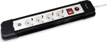 Equip Steckdosenleiste 3xSchuko/2xUSBA+Switch->St.90&deg;CL &Uuml;SS