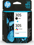 HP 305 2-PACK TRI-COLOR/BLACK, ORIGINAL INK CARTRIDGE