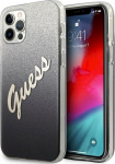 Guess GUHCP12LPCUGLSBK Glitter Gradient Script Hardcase for iPhone 12 Pro Max 6.7" / black