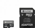 Karta Platinet Pro MicroSDXC 64 GB Class 10 U3 A1 V30 (PMMSDX64UIII)