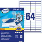 Sticker label AVERY Economy 48.5x16.9mm 64 Sheets 100 sheets