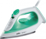 Braun TexStyle 1 SI 1040.GR white and green - Moc [W]: 2000 | Type of foot: Ceramic | Hitting the steam [g/min]: 120