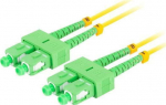 Lanberg PATCHCORD FIBER OPTIC SM SC/APC-SC/APC DUPLEX 3.0MM LSZH G657A1 2M YELLOW LANBERG