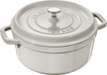 Staub La Cocotte 26cm rund, weisser Tr&uuml;ffel, Gusseisen
