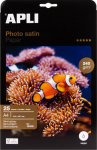 Fotopaber A4 Apli, 240g Photosatin poolmatt , 25lehte pakis, tindiprinterile