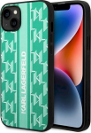 Karl Lagerfeld KLHCP14MPGKLSKN Hardcase Monogram Stripe for iPhone 14 Plus / 15 Plus 6.7" / green