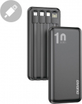 Dudao K6Pro powerbank 10000mAh 10Watt 4xcables black