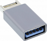 InLine InLine&reg; USB 3.2 adapter, internal USB-E front panel male to USB-A female