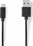 Kabel USB Nedis USB-A - micro-B 1 m Czarny (CCGL60500BK10)