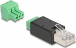 DELOCK RJ45 Stecker > Terminalblock Adapter 3 Pin 2-teilig