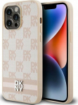 DKNY DKNY DKHCP14XPCPTSSP iPhone 14 Pro Max 6.7'' pink/pink hardcase Leather Checkered Mono Pattern & Printed Stripes