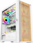 VETENI Woody VT-WOODY-01WH White - Middle Tower| White| no power supply| USB-C, 2x USB-A 3.0, HD Audio, Power | 455x230x495|