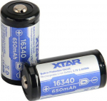 Rechargeable battery 16340 / R-CR123 3.7V Xtar 650mAh (1 szt.) z protection