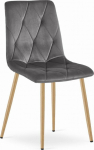 Leobert Krzesło LIBRA - dark gray velvet / wood color legs x 1