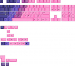 Glorious PC Gaming Race Glorious GPBT Gradient Keycaps, ANSI Layout (US), PBT, Dye-Sub - Nebula