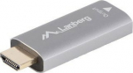 Lanberg Adapter HDMI(M)-Displayport(F)4K srebrny