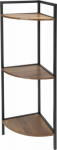 Home Styling Collection Metal corner shelf, 3 shelves z MDF, 23.5 x 23.5 x 76 cm