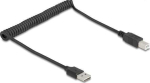 Delock Spiralkabel EASY-USB 2.0 Typ-A Stecker zu USB Typ-B
