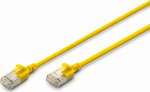 DIGITUS patch cable CAT 6A F/FTP Slim 1.00m gelb