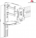 Maclean Wall Bracket MC-771 23'' - 42''