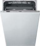 Whirlpool Dishwasher | WSIO 3T223 PCE X | Built-in | Width 45 cm | Number of place settings 10 | Number of programs 7 | Energy efficiency class E | Display | Inox