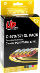 UPrint ink A set of inks C-570/571XL / CLI571 (2x Black, Cyan, Magenta, Yellow)