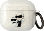 Karl Lagerfeld KLA3HNKCTGT Airpods 3 cover transparent Glitter Karl&Choupette